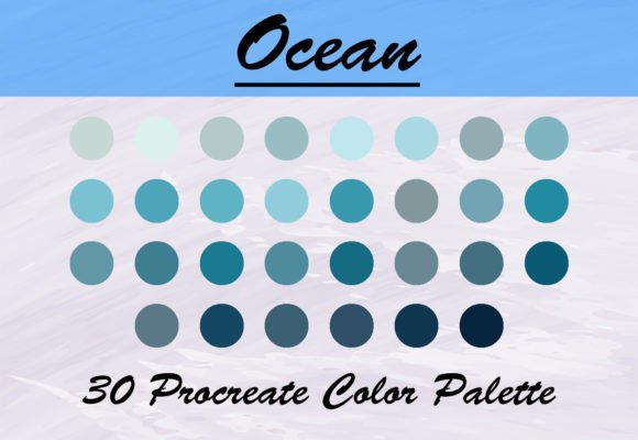 Download Ocean Sea Procreate Swatches for Tablet - Premium Resources