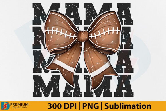 Download Coquette Football Mom PNG Retro Mama Bow - Mom png Collection