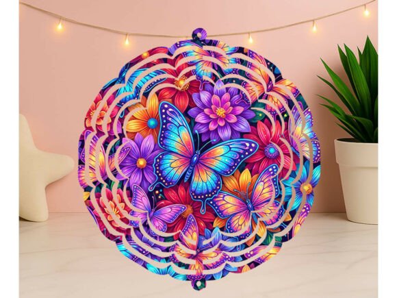 Download Butterfly Wind Spinner Neon Tshirt Png - Wind spinner Collection