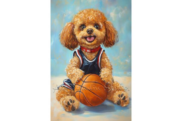 Download Poodle Basketball Art for Boys Room - Premium Resources