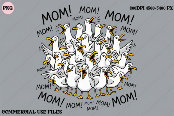 Download Funny Mom Seagulls Calling Mom PNG - Mom png Collection