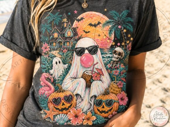 Download Summerween Ghost PNG Beach Halloween Png - Premium Bundle