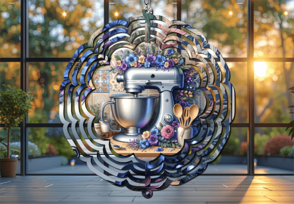 Download Kitchen Stand Mixer Floral Wind Spinner - Wind spinner Collection