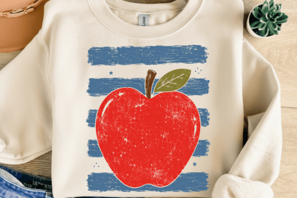 Download Coastal Apple Stripes Teacher Mom PNG - Mom png Collection
