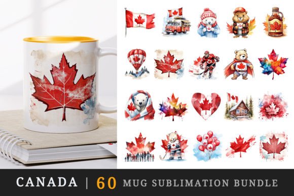 Download Canada Day, Canadian Flag, Leaf Mug Wrap - Leaf mug wrap Collection